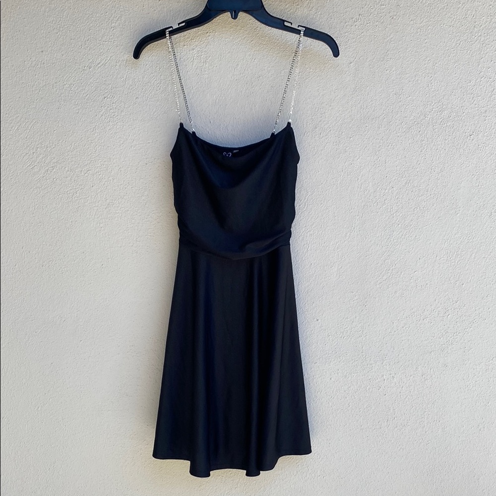 Windsor NWT Bling Fling Satin Rhinestone Skater Dress M - Picture 3 of 12